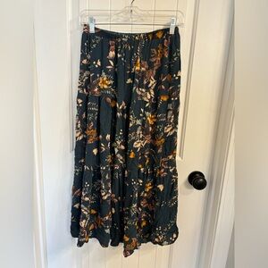 Stevie Hender navy blue floral maxi skirt